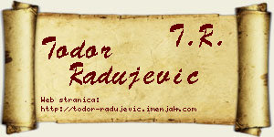 Todor Radujević vizit kartica